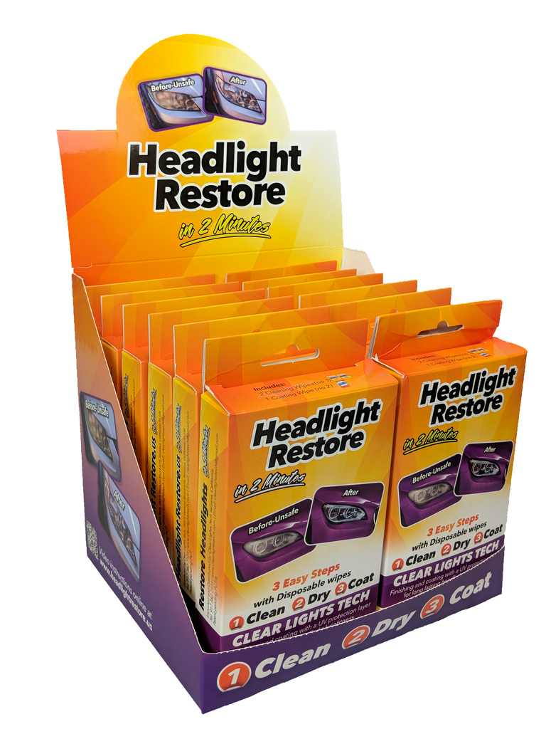 12 x Headlight Restore Wipes Counter Display (67% OFF)