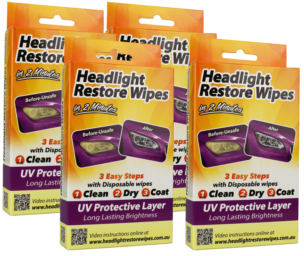4 x Headlight Restore Wipes Kits